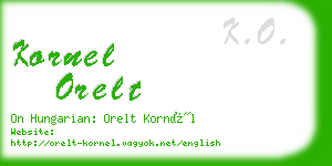 kornel orelt business card